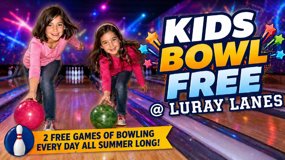 Two kids bowling — Kids Bowl Free summer program